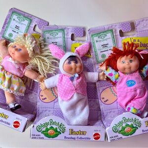 Mattel Cabbage Patch Kids Pink Beanbag Dolls